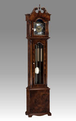 Grandfather Clock 528 briar of walnut inlay
